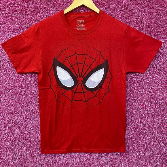 Marvel Spider-Man Amazing Face Mask T-Shirt Small - Picture 1 of 4
